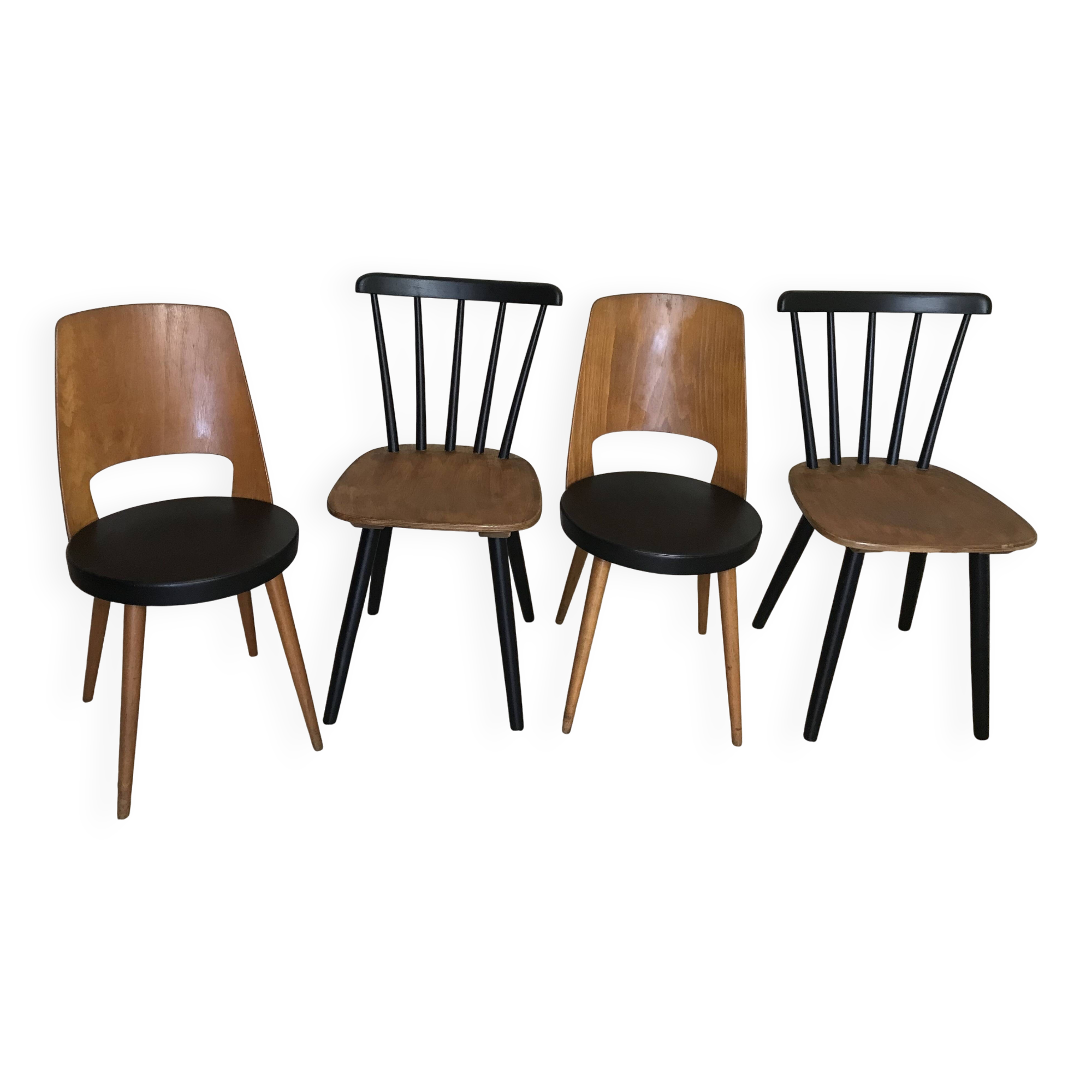 Set of 4 vintage chairs 1960