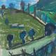 Max Gregor Carlsson,  Modern Swedish Painting, 1950s, Pastel, Framed