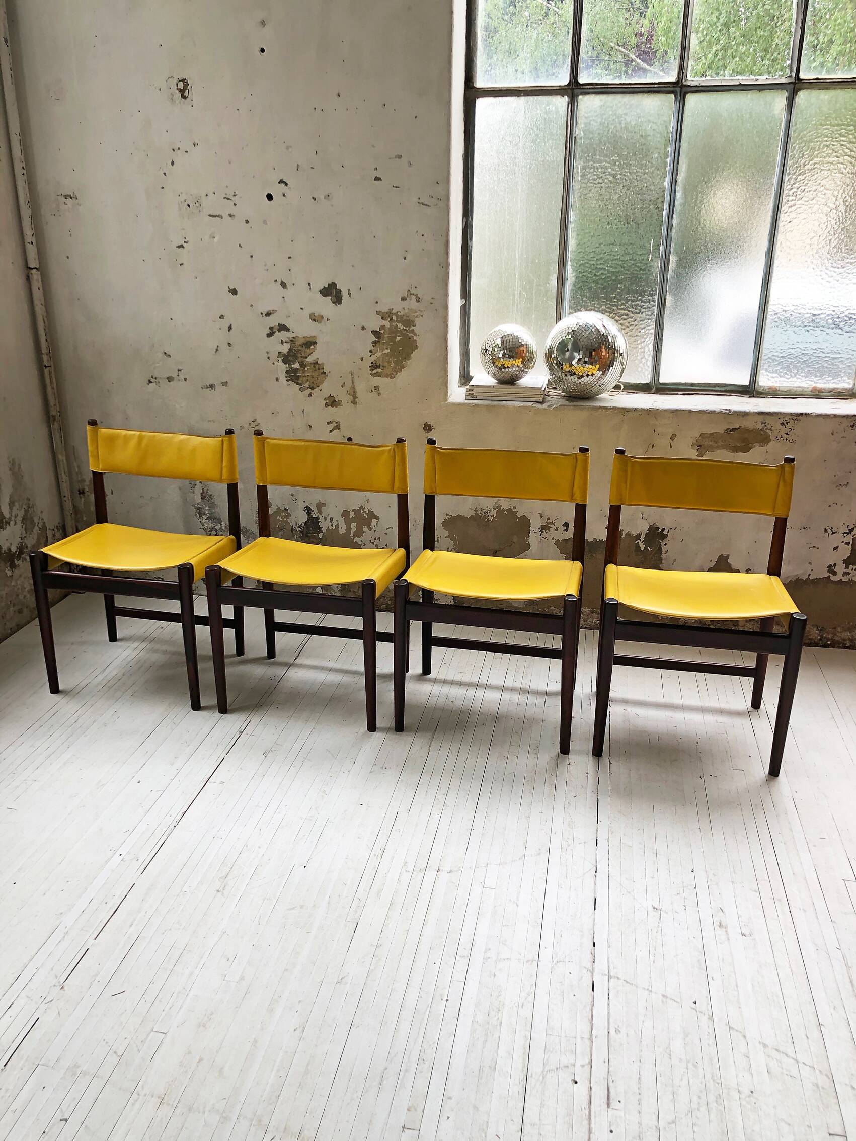 Rosewood leather chairs by Arne Vodder for Sibast