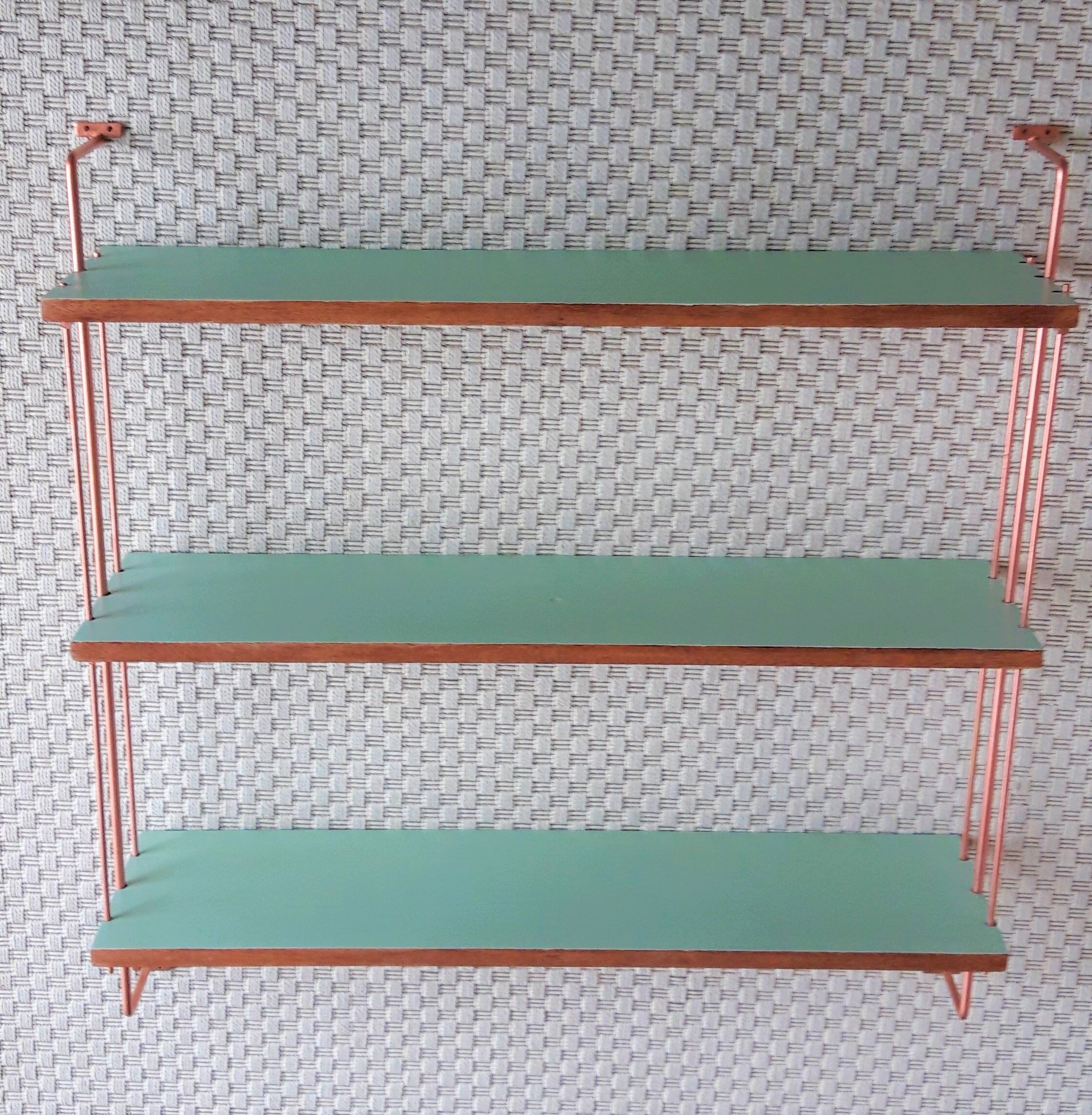 Vintage string wall shelves