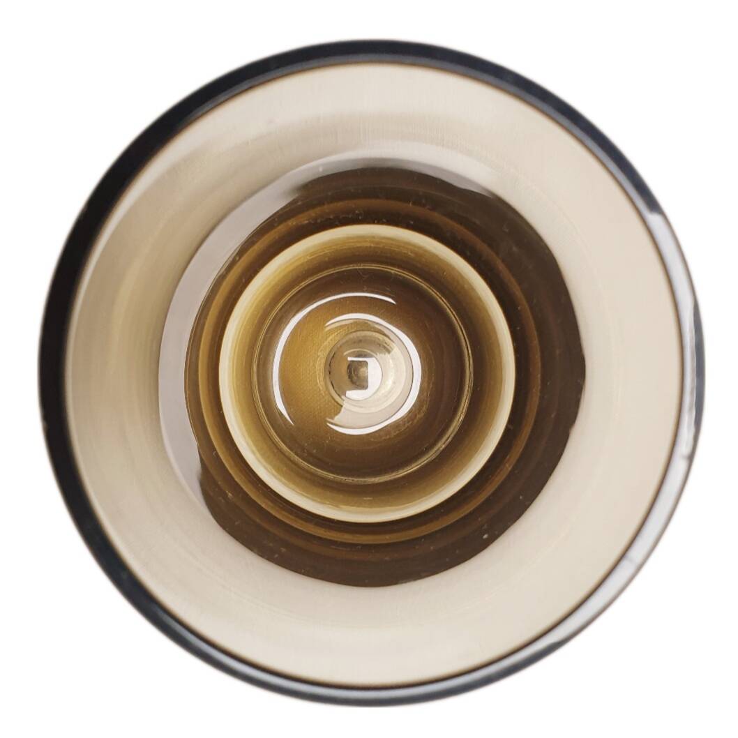 8 water glasses in smoked glass with pierre schneider inclusion 70's