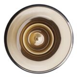 8 verres à eau en verre fumé à inclusion pierre schneider 70's