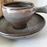 Stoneware service Puisaye – breakfast set - 7 pieces