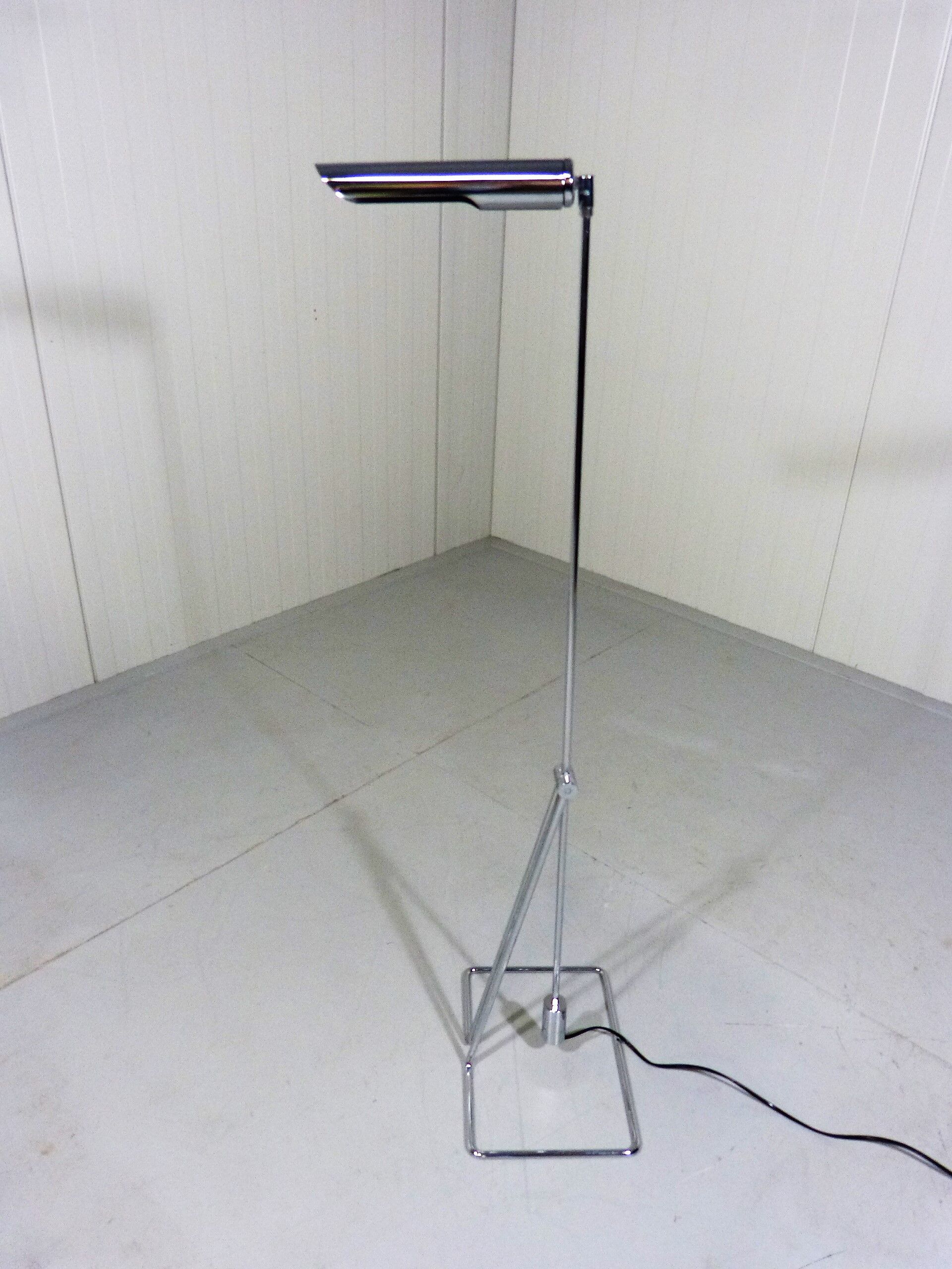 1970's Chrome Plated Floor Lamp by Abo Randers, Denmark
