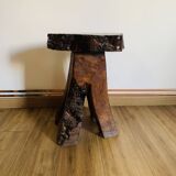 Solid wood serving trolley