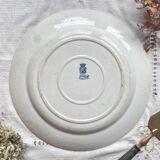 Vintage round ironstone dish, Gien Austerlitz model, made in France