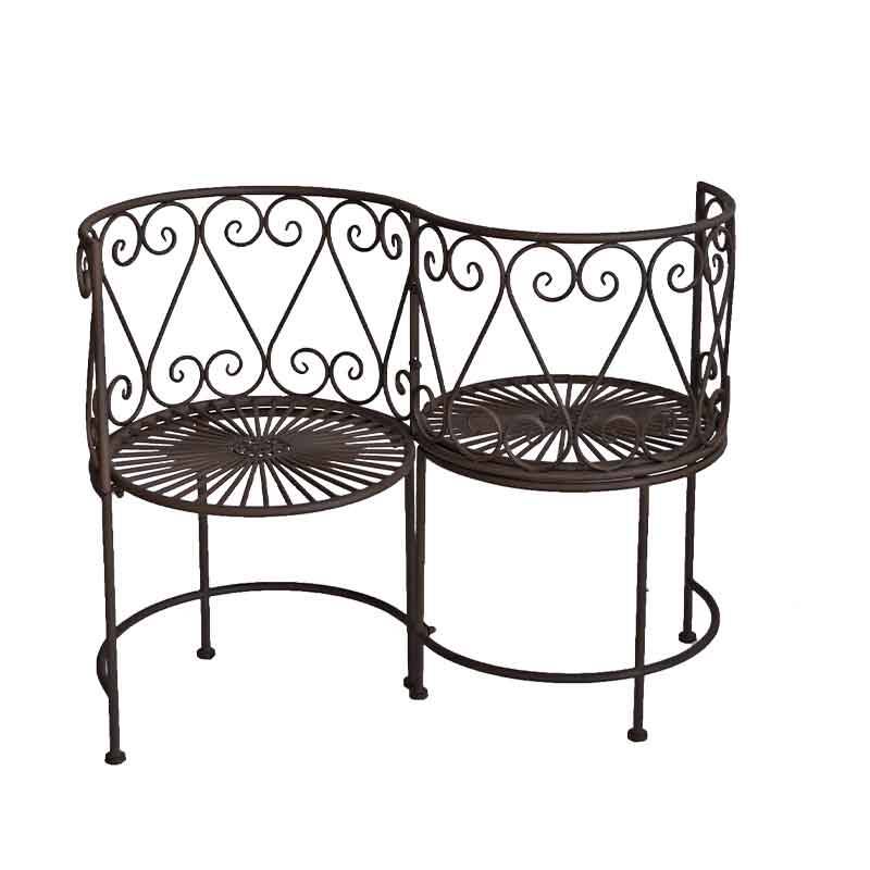 Confidant iron garden bench