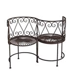 Confidant iron garden bench