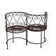 Confidant iron garden bench