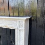Louis XVI fireplace in Carrara marble