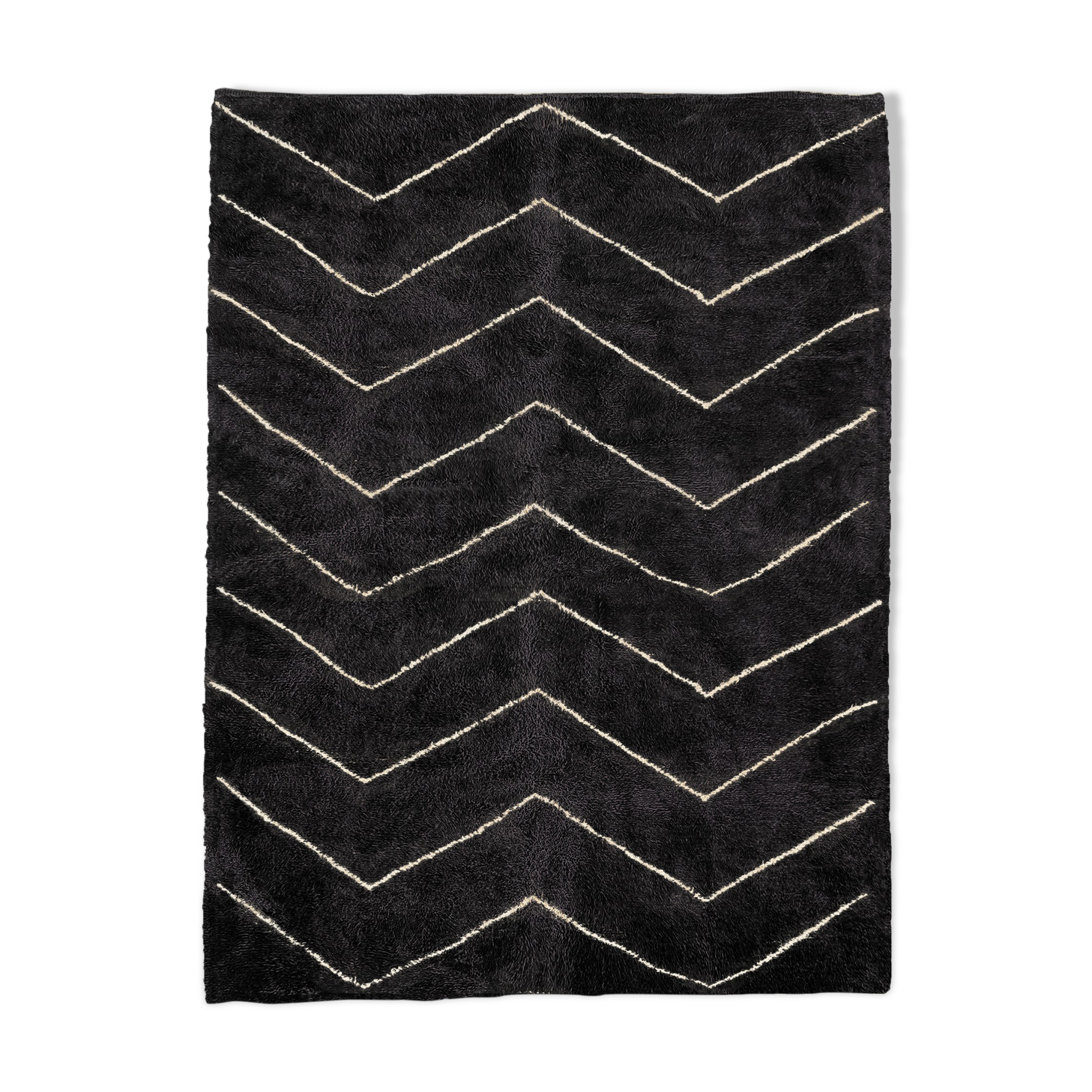 Modern Moroccan carpet black