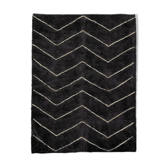 Tapis marocain moderne noir