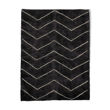 Modern Moroccan carpet black