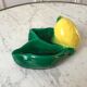 Ferlay Vallauris-style lemon ceramic pocket tray signed 1955