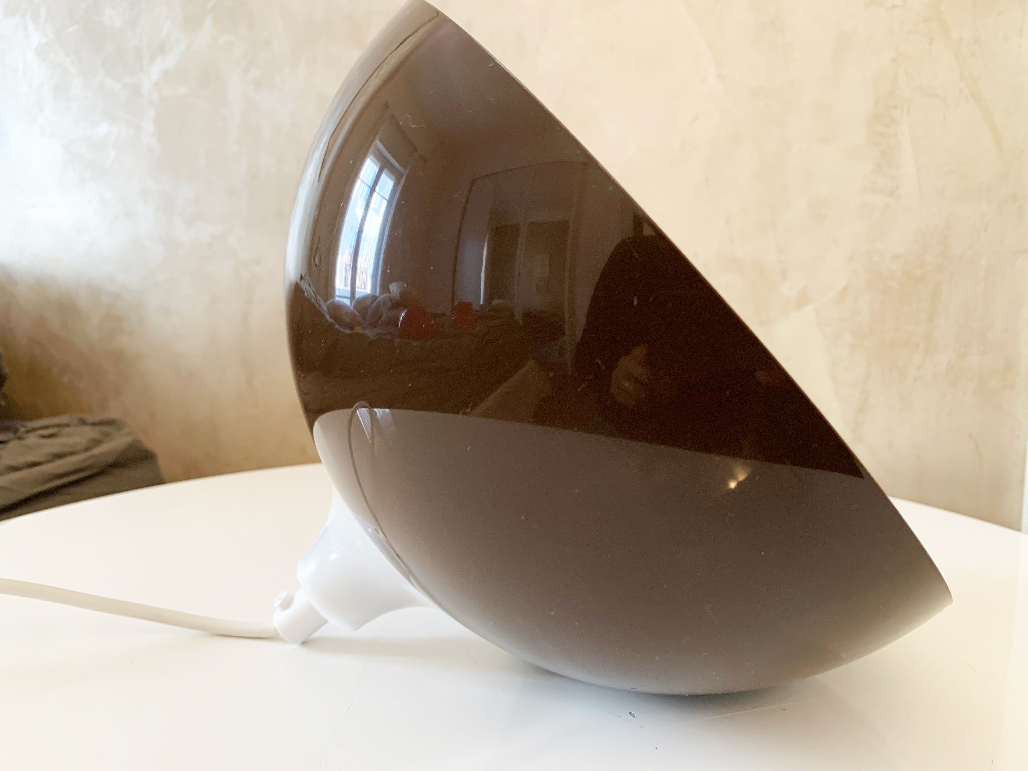 Brown Space Age Ceiling Light by A. Schröder Kemi, Denmark 1970s