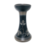 Black ceramic candlestick, 1970