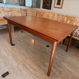 Table extensible vintage, deux rallonges