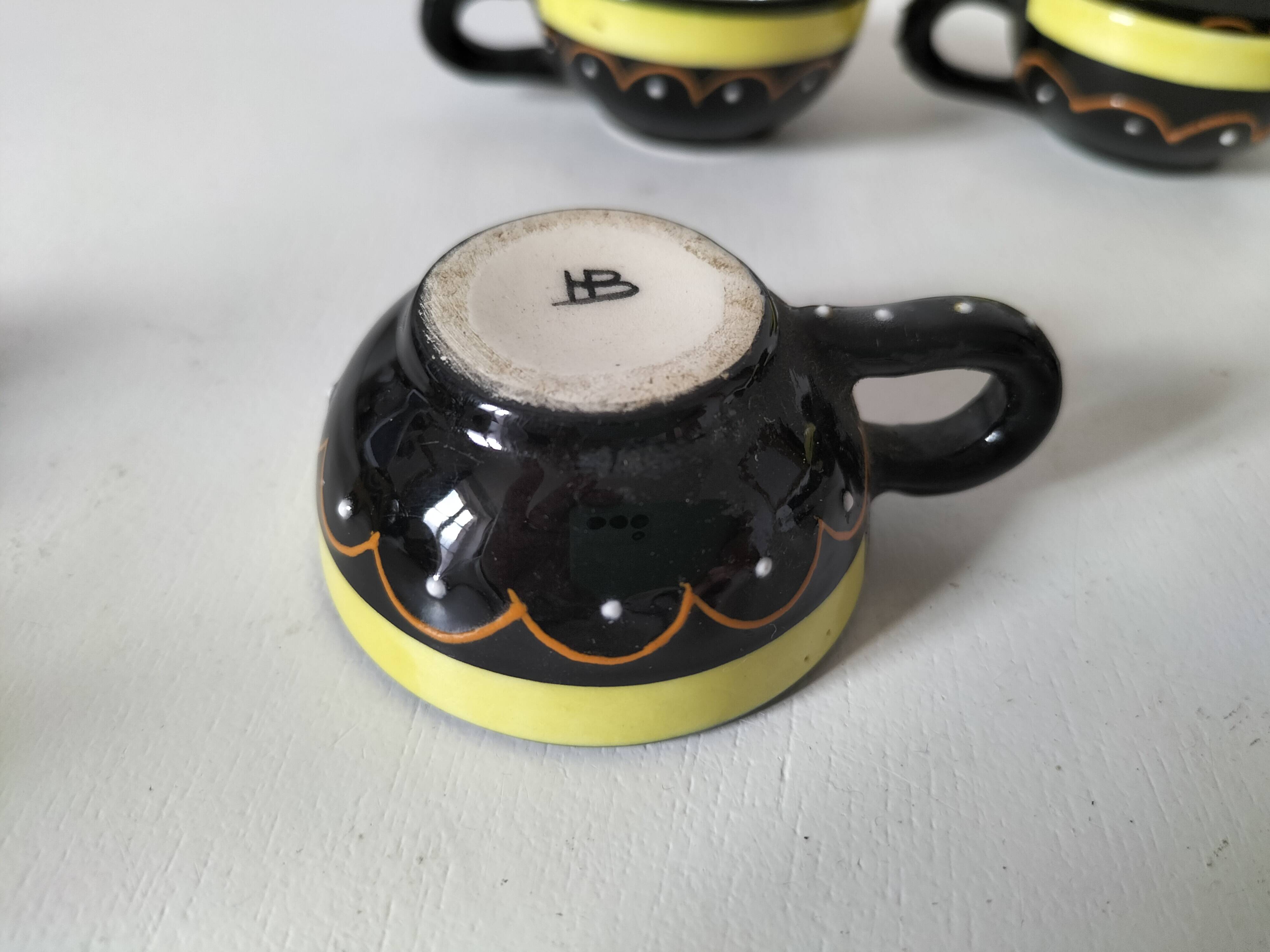 Vintage Breton mini cups – HB & St Jean – 9 pieces