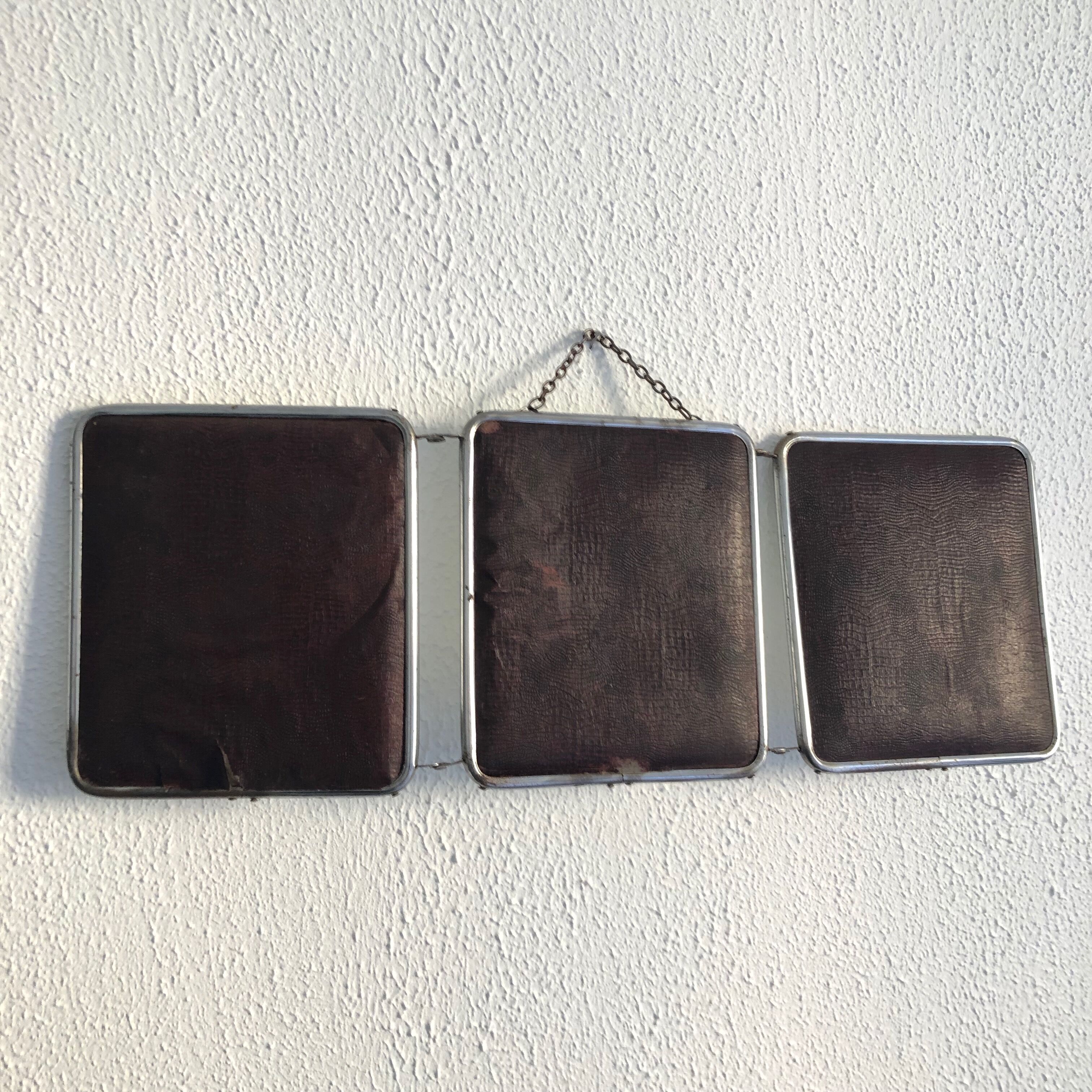 Vintage barber triptych mirror 1950 - 20 x 57 cm