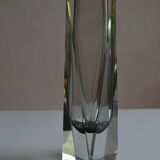 Murano Sommerso Vase Gray Blue 30 cm Vintage 1970