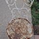 Lot de 4 chaises de jardin en fer forgé ancien