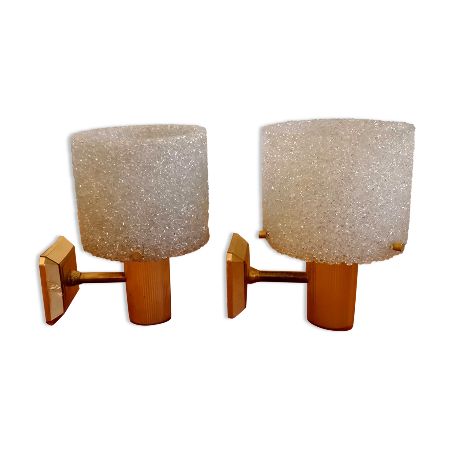 Pair of perspex wall lamps, 1960