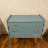 Vintage compass foot chest of drawers