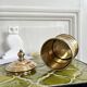 Round brass box