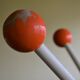 Parrot coat rack 8 vintage balls 1970s