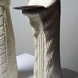 Pair of candlesticks "Akwe Priestesses" contemporary African Holländer style