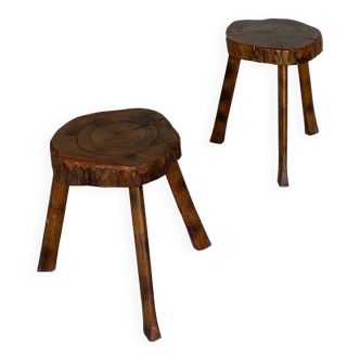 Pair of wooden stools