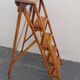 Old and very beautiful restored wooden stepladder 1920/40