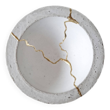 Kintsugi-inspired concrete and gold leaf cup