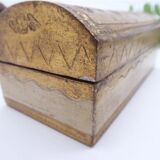 Boite à timbre Florentine en bois, Italie vintage