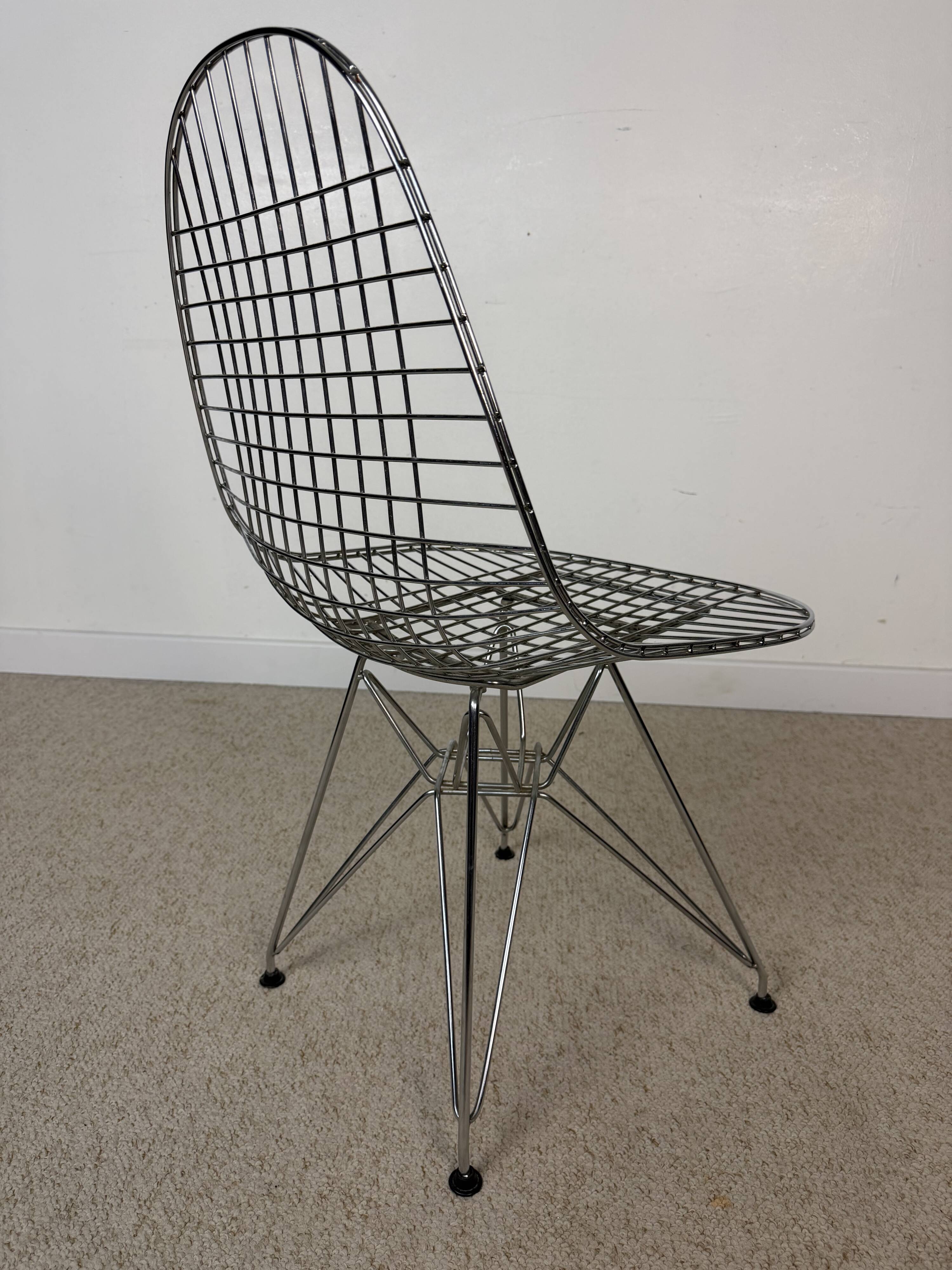 Vintage chrome wire chairs
