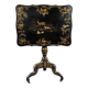 Table pliante Napoléon III en bois laqué noir et décor doré, XIXe siècle
