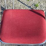 Set de 9 chaises pliantes  des années 70 tweed et métal chromé