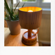 Lampe rotin années 60