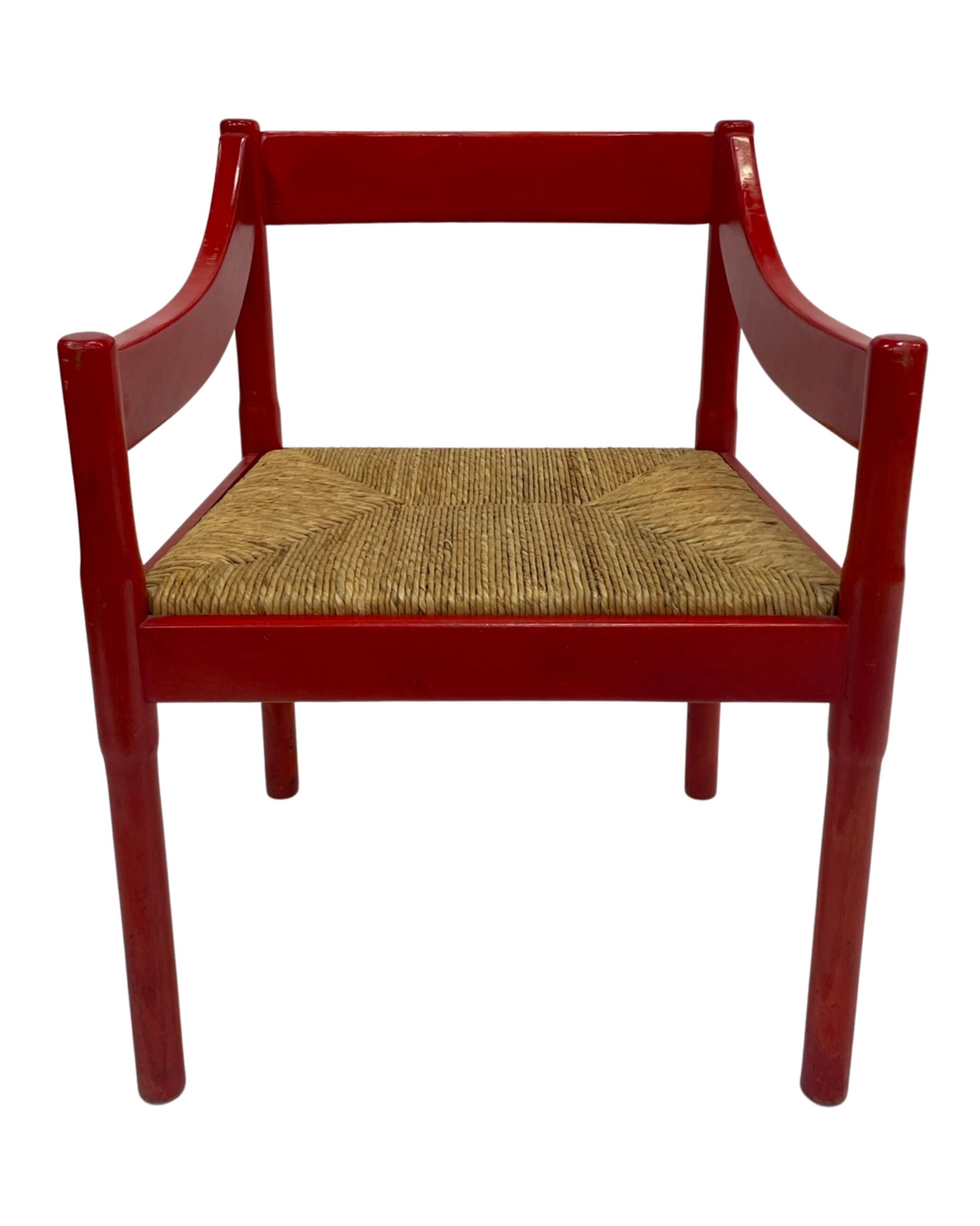 Fauteuil Carimate modèle 892 Vico Magistretti pour Cassina en rouge