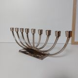 Menorah chrome metal candlestick from the 70s