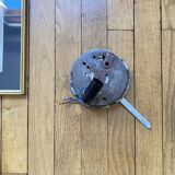 Antique wall ceiling light Clichy white glass semi-spherical