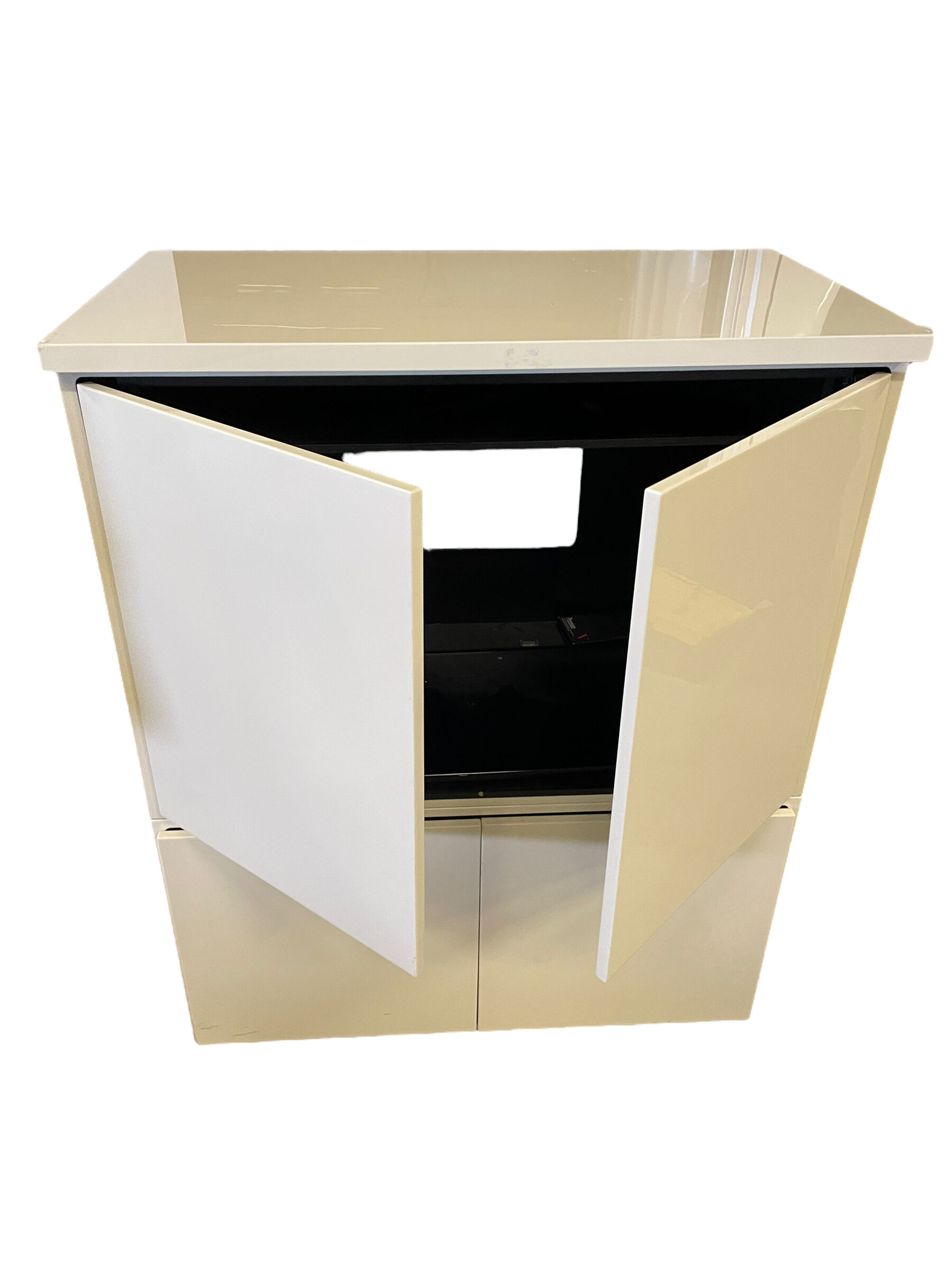 David Lange white lacquered wooden furniture