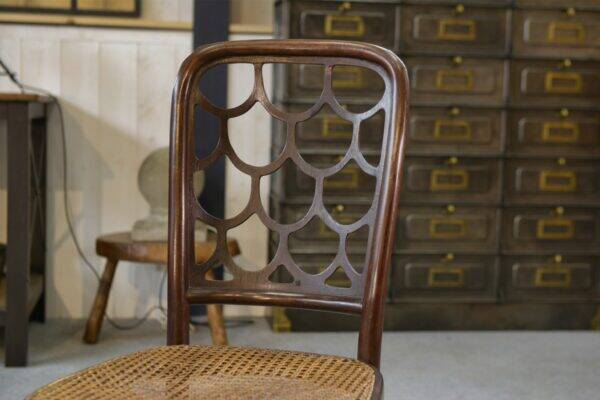 Pair of Art Nouveau bentwood chairs attributed to Koloman Moser for Jacob and Josef Kohn 1890/1910