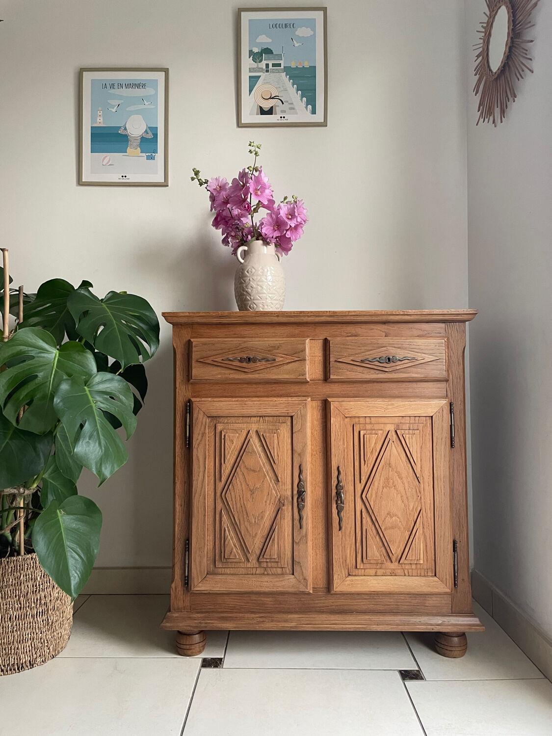 Oak buffet – restoration inspired by wabi-sabi