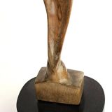 Pair of Large Vintage Teak Sculptures, 1950s