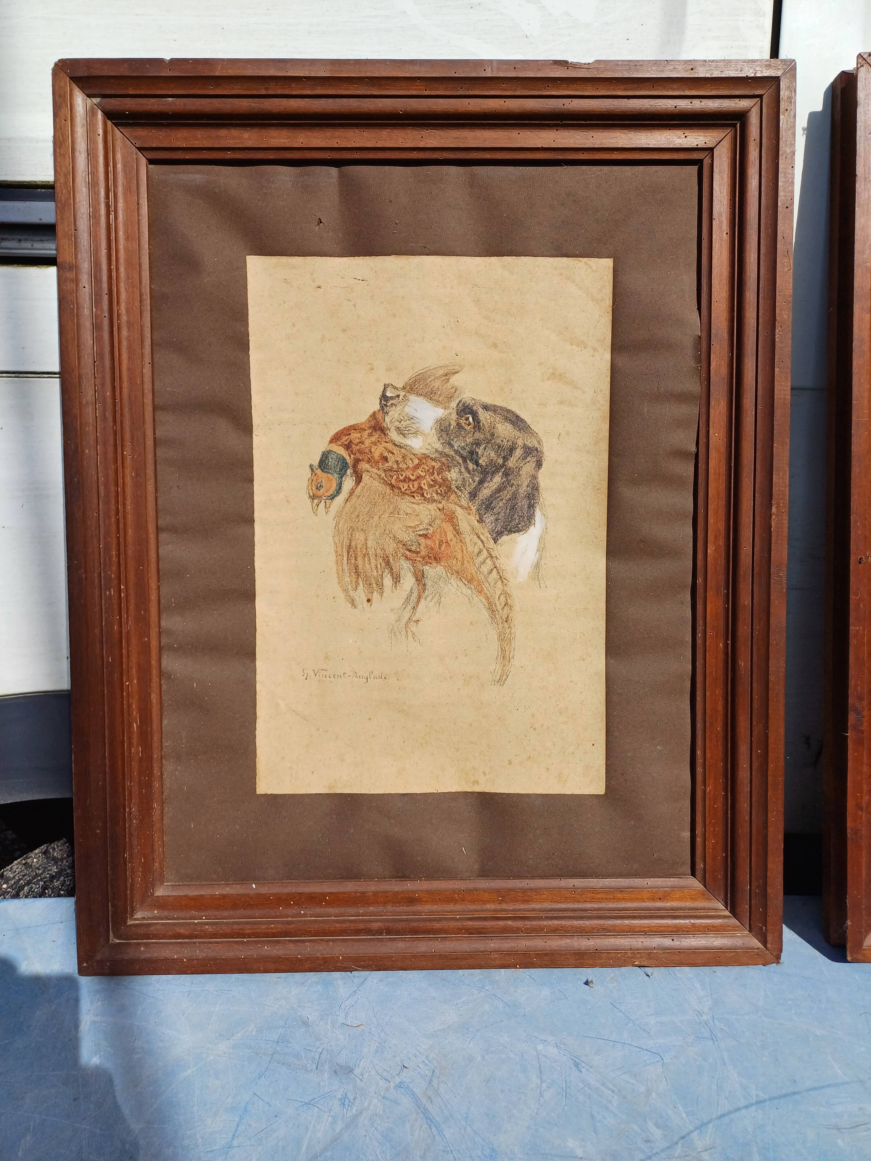 2 Pencil drawings by: H. Vincent Anglade