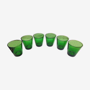 Set 6 verres Vereco verts