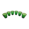 Set 6 green Vereco glasses