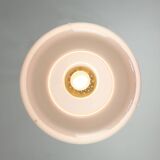 Italian White Medusa Pendant Brass Edition by Luigi Massoni for Guzzini, 1970s