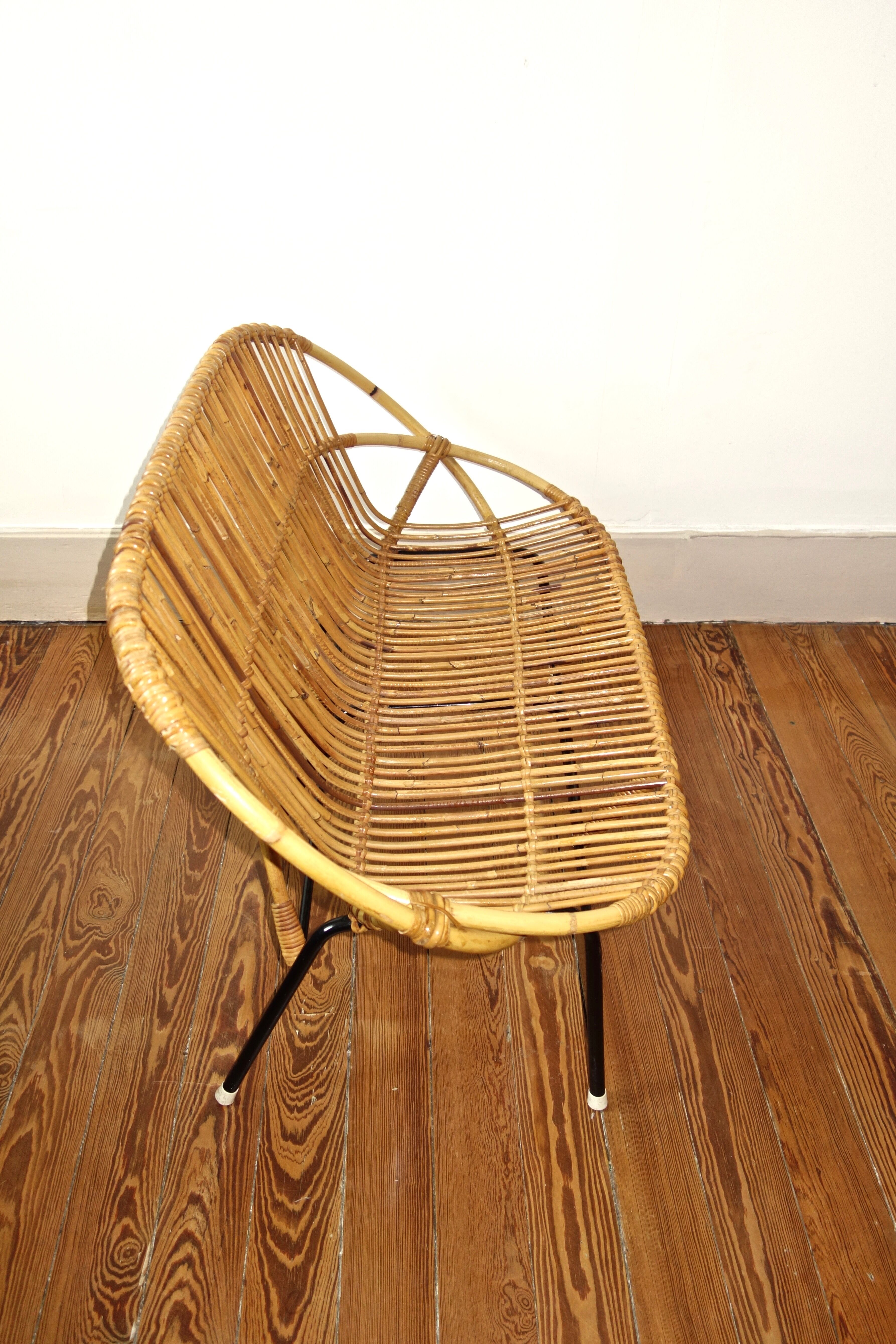 Bench Rohe Noordwolde 50s Wicker